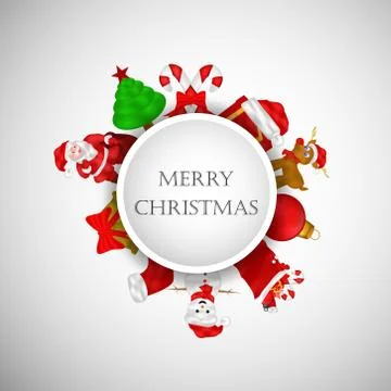 Illustration of elements of Christmas Background Illustrazione stock