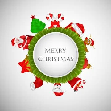 Illustration of elements of Christmas Background Stock Illustration