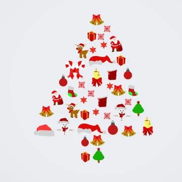 Illustration of elements of Christmas Background Stockillustratie