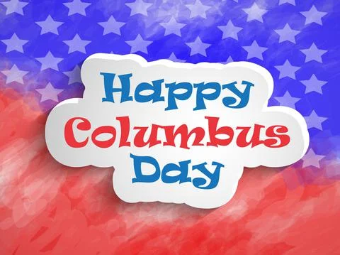 Illustration of elements of Columbus Day Background Illustrazione stock