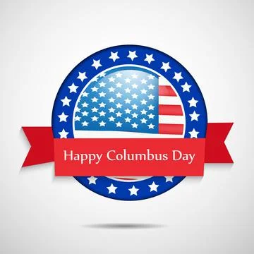 Illustration of elements of Columbus Day Background Stock Illustration