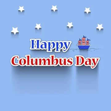 Illustration of elements of Columbus Day Background Stock Illustration