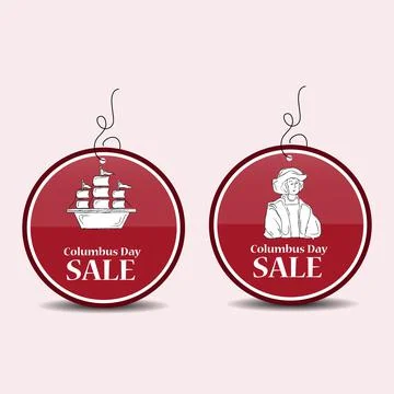 Illustration of elements of Columbus Day Background Stock Illustration