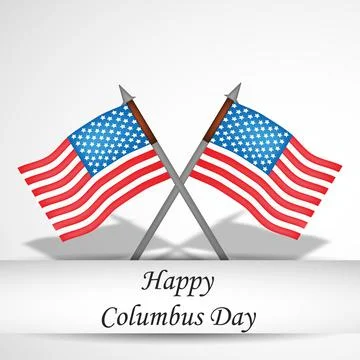 Illustration of elements of Columbus Day Background Stock Illustration