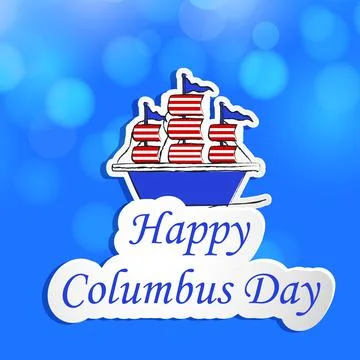 Illustration of elements of Columbus Day Background Ilustración de archivo