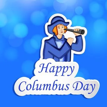 Illustration of elements of Columbus Day Background Stock Illustration