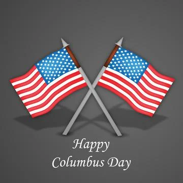 Illustration of elements of Columbus Day Background Illustrazione stock