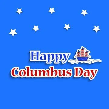 Illustration of elements of Columbus Day Background Stock Illustration