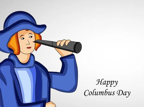 Illustration of elements of Columbus Day Background Stock Illustration
