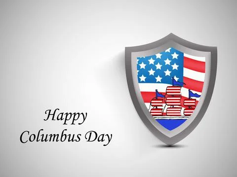 Illustration of elements of Columbus Day Background Illustrazione stock