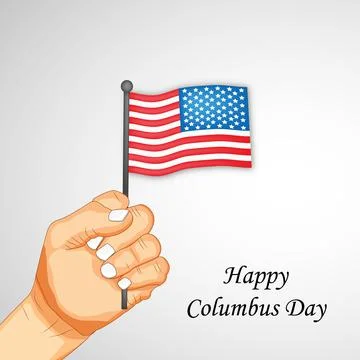 Illustration of elements of Columbus Day Background Ilustração Stock