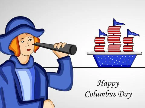Illustration of elements of Columbus Day Background イラスト素材
