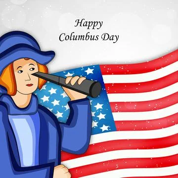 Illustration of elements of Columbus Day Background Stock Illustration