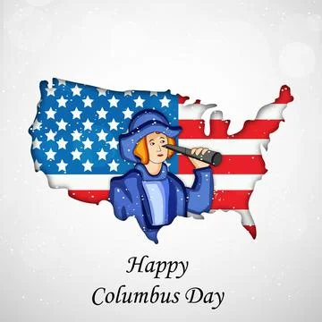 Illustration of elements of Columbus Day Background Stock Illustration