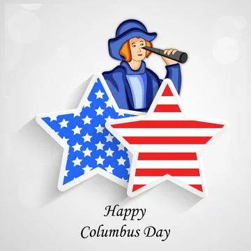 Illustration of elements of Columbus Day Background Stock Illustration