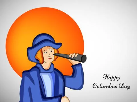 Illustration of elements of Columbus Day Background Stock Illustration