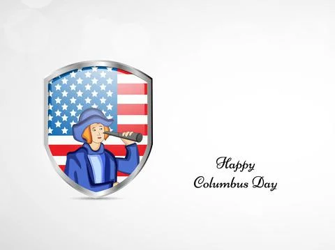 Illustration of elements of Columbus Day Background Stock Illustration
