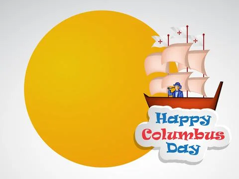 Illustration of elements of Columbus Day Background イラスト素材