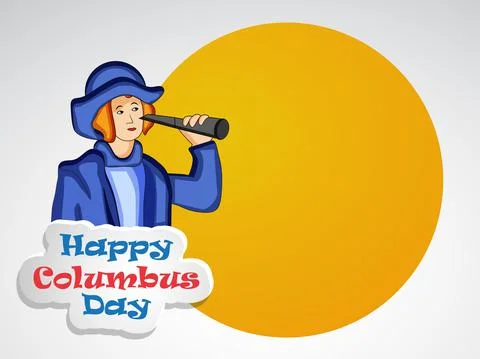 Illustration of elements of Columbus Day Background Stock Illustration