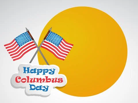 Illustration of elements of Columbus Day Background Stock Illustration