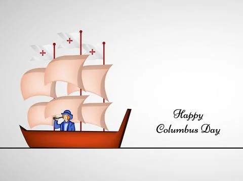 Illustration of elements of Columbus Day Background Stock Illustration