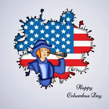 Illustration of elements of Columbus Day Background Stock Illustration