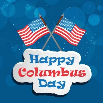 Illustration of elements of Columbus Day Background Illustrazione stock