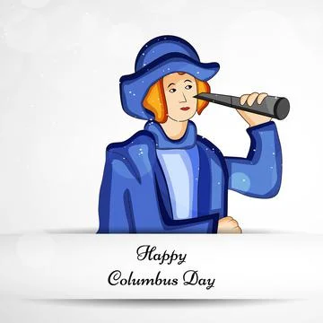 Illustration of elements of Columbus Day Background Illustrazione stock