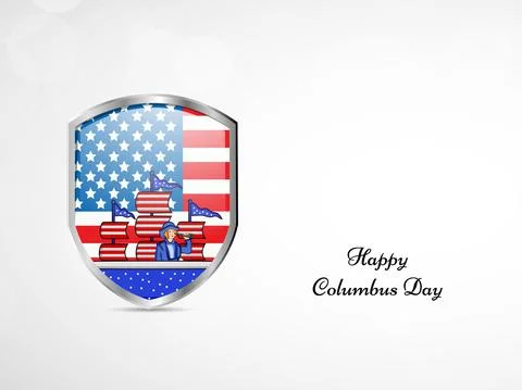 Illustration of elements of Columbus Day Background 스톡 일러스트