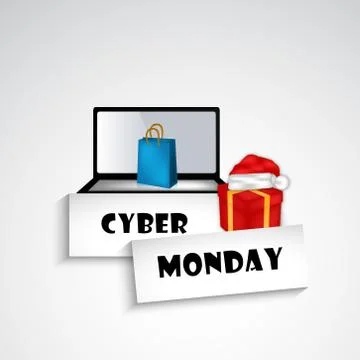 Illustration of elements of Cyber Monday background Stock Illustration