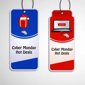 Illustration of elements of Cyber Monday background Stockillustratie