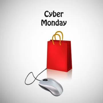 Illustration of elements of Cyber Monday background 스톡 일러스트