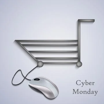 Illustration of elements of Cyber Monday background Stock Illustration