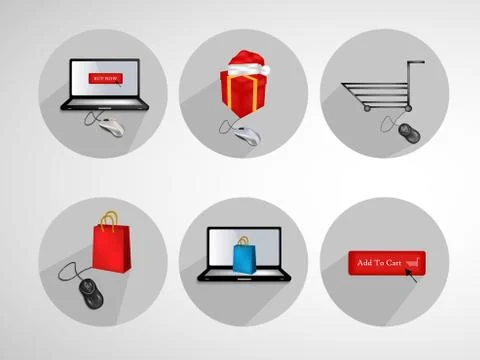 Illustration of elements of Cyber Monday background Illustrazione stock
