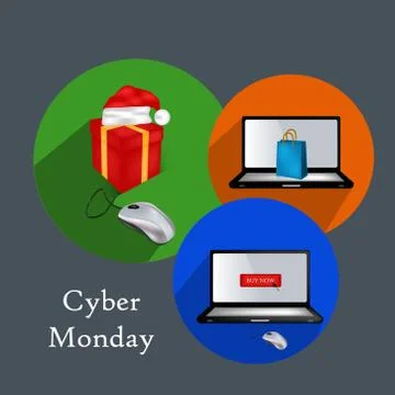 Illustration of elements of Cyber Monday background イラスト素材
