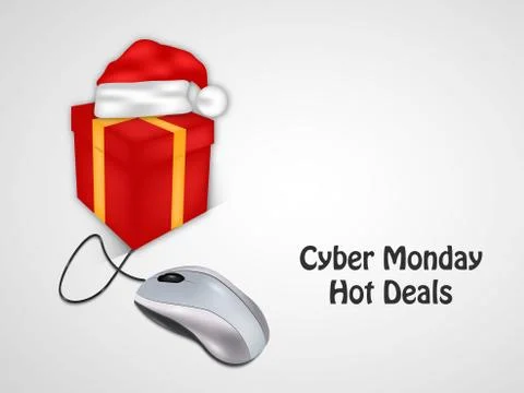 Illustration of elements of Cyber Monday background Illustrazione stock