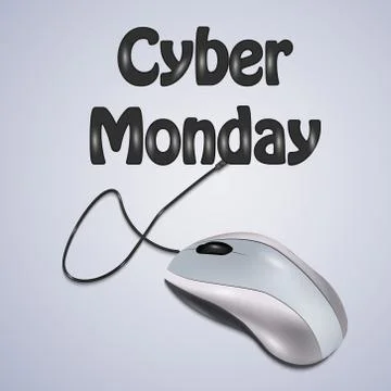 Illustration of elements of Cyber Monday background Illustrazione stock