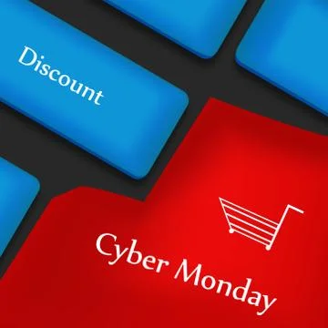 Illustration of elements of Cyber Monday background Stock Illustration