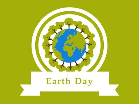 Illustration of elements of Earth Day Background Illustrazione stock