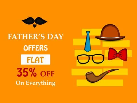 Illustration of elements of Fathers day background Stock Illustration