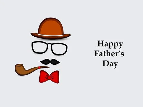 Illustration of elements of Fathers day background Illustrazione stock