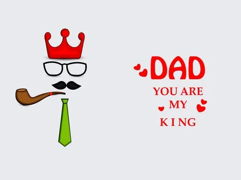 Illustration of elements of Fathers day background Illustrazione stock