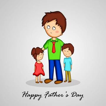 Illustration of elements of Fathers day background Illustrazione stock