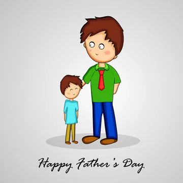 Illustration of elements of Fathers day background Illustrazione stock