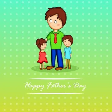 Illustration of elements of Fathers day background Illustrazione stock