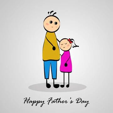 Illustration of elements of Fathers day background Illustrazione stock