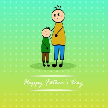 Illustration of elements of Fathers day background Illustrazione stock