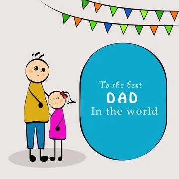 Illustration of elements of Fathers day background Stock Illustration