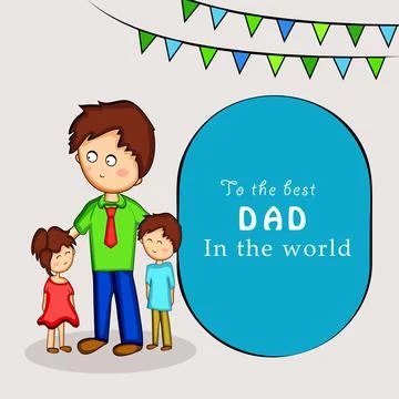 Illustration of elements of Fathers day background Illustrazione stock
