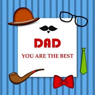 Illustration of elements of Fathers day background Stock Illustration
